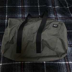 NWOT Jack Spade Green Packable Graph Duffel Bag